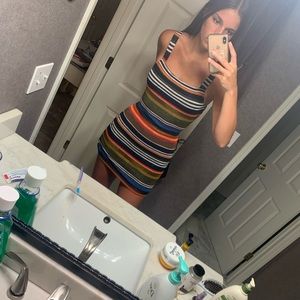 vestique medium multi colored bodycon dress!
